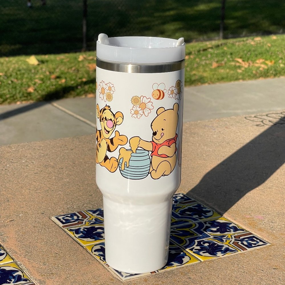 Custom Tumbler Disney Winnie the Pooh Brand new 40 oz double wall stainl… - Picture 6 of 8